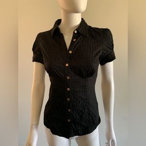 Guess Stretch Classic Button Down in Black